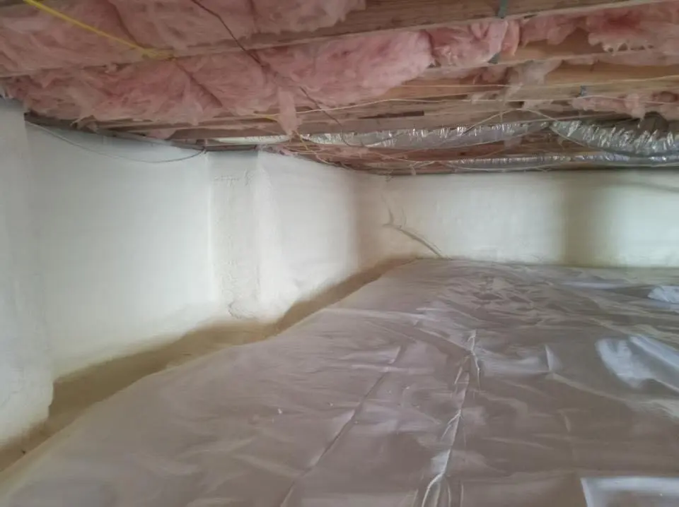 Crawl space encapsulation with closed-cell spray foam for Spray Foam Roofing in Midland